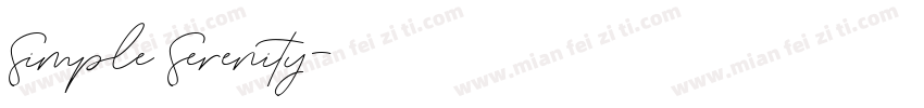 Simple Serenity字体转换
